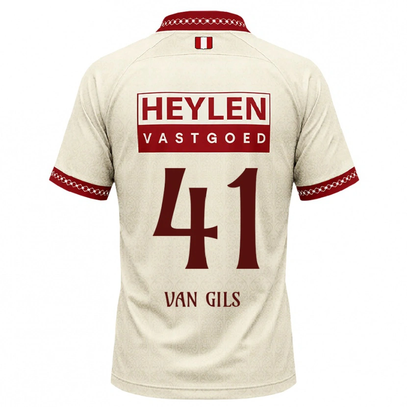Danxen Mujer Camiseta Mathis Van Gils #41 Beige Rojo 2ª Equipación 2026/27 La Camisa