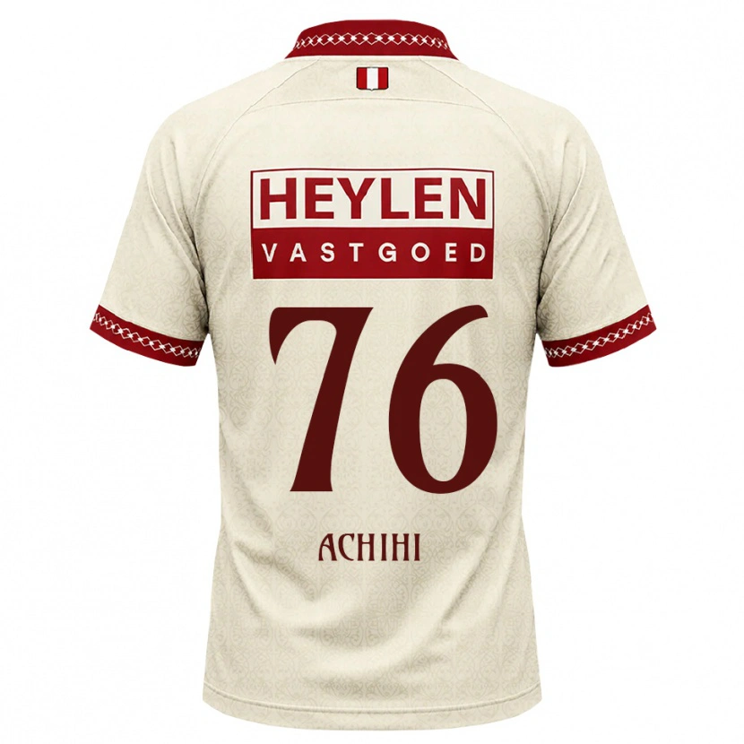 Danxen Mujer Camiseta Orseer Achihi #76 Beige Rojo 2ª Equipación 2026/27 La Camisa
