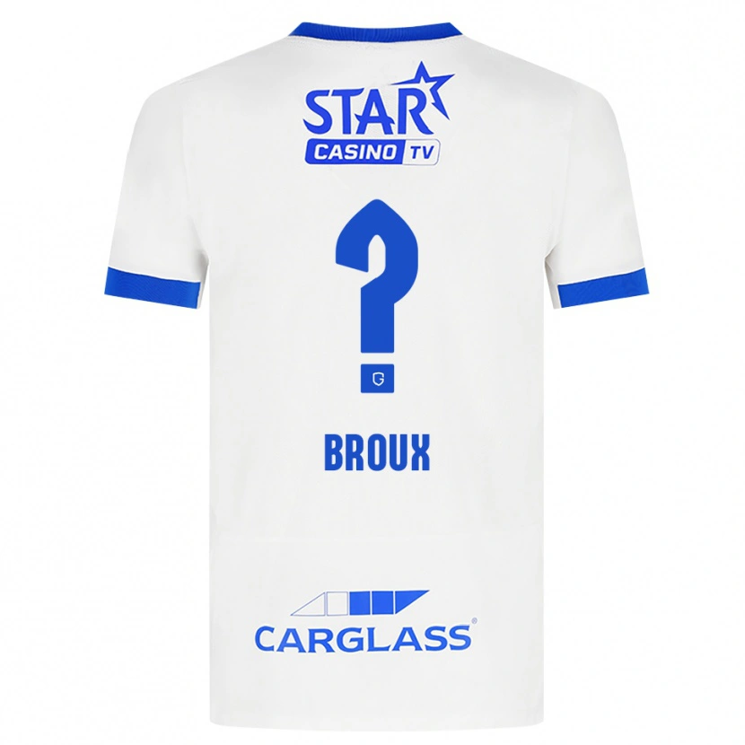 Danxen Mujer Camiseta Maxim Broux #0 Blanco Azul 2ª Equipación 2026/27 La Camisa