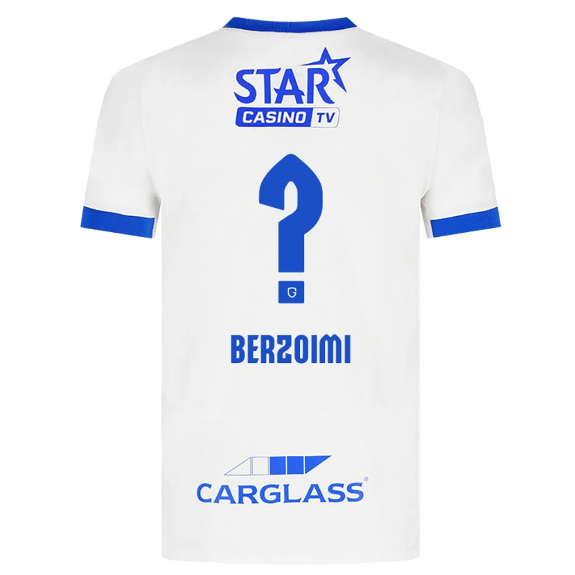 Danxen Mujer Camiseta Mohamed Berzoimi #0 Blanco Azul 2ª Equipación 2026/27 La Camisa