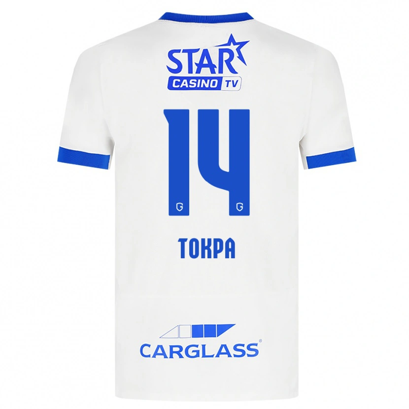 Danxen Mujer Camiseta Winner Tokpa #14 Blanco Azul 2ª Equipación 2026/27 La Camisa