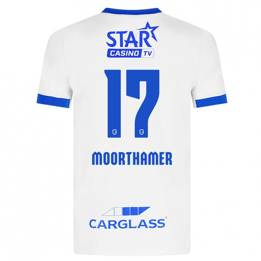 Danxen Mujer Camiseta Tinus Moorthamer #17 Blanco Azul 2ª Equipación 2026/27 La Camisa