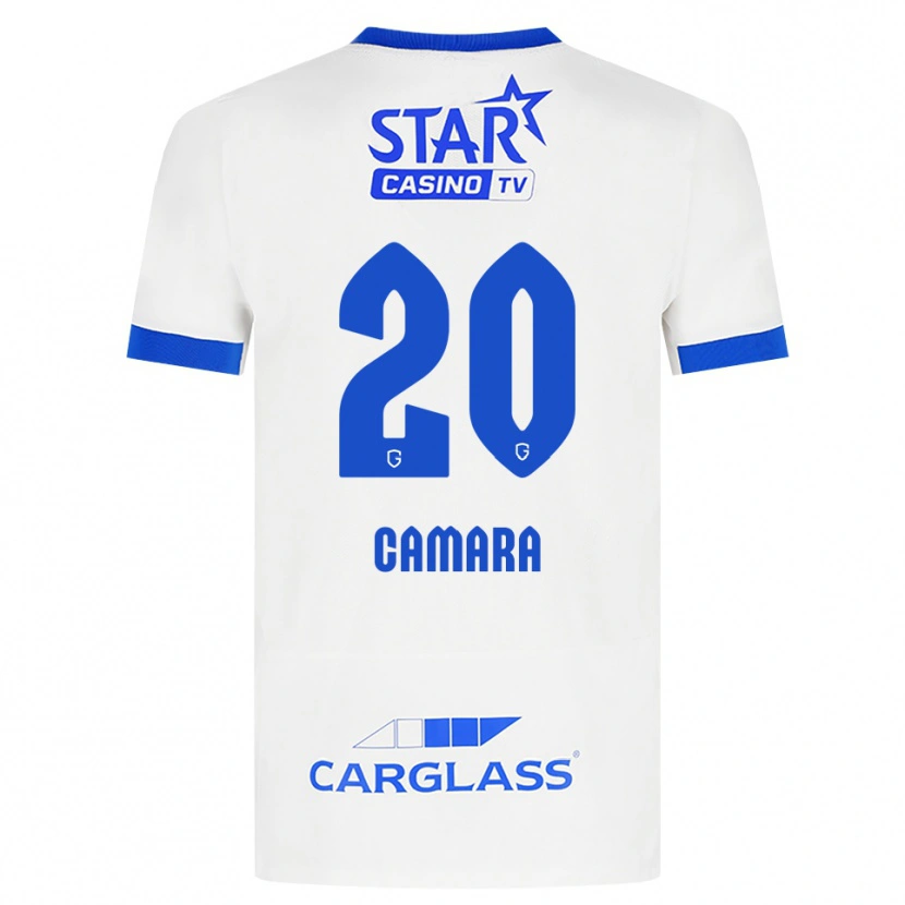 Danxen Mujer Camiseta Ali Camara #20 Blanco Azul 2ª Equipación 2026/27 La Camisa