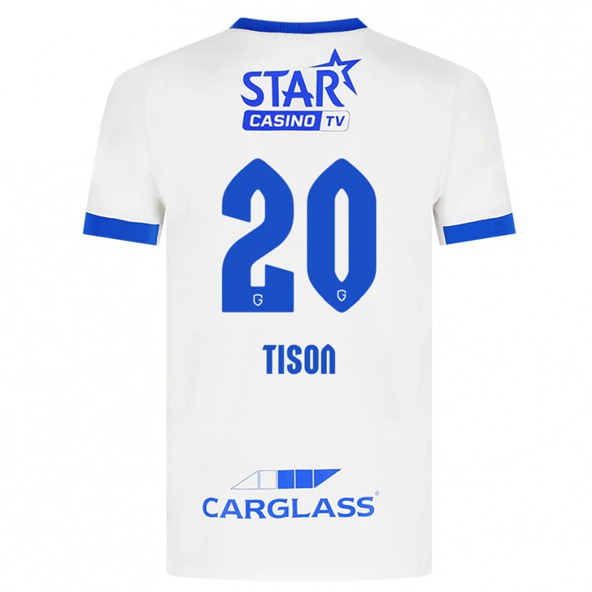 Danxen Mujer Camiseta Charlotte Tison #20 Blanco Azul 2ª Equipación 2026/27 La Camisa