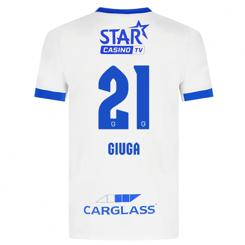 Danxen Mujer Camiseta Anissa Giuga #21 Blanco Azul 2ª Equipación 2026/27 La Camisa