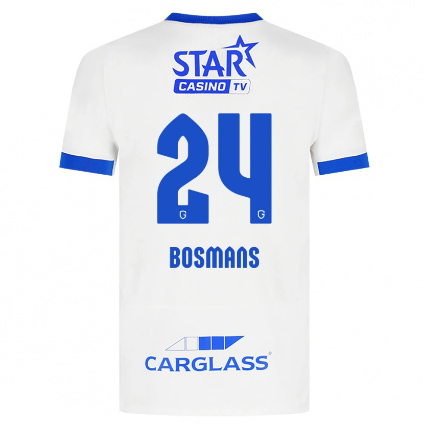 Danxen Mujer Camiseta Pia Bosmans #24 Blanco Azul 2ª Equipación 2026/27 La Camisa