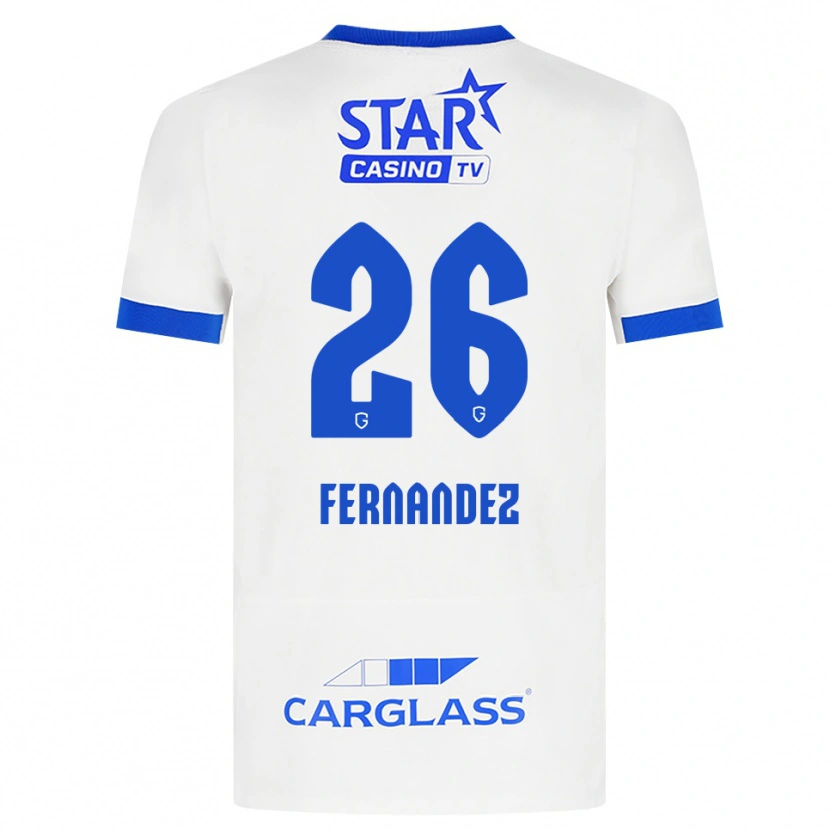 Danxen Mujer Camiseta Elias Gonzalez Fernandez #26 Blanco Azul 2ª Equipación 2026/27 La Camisa