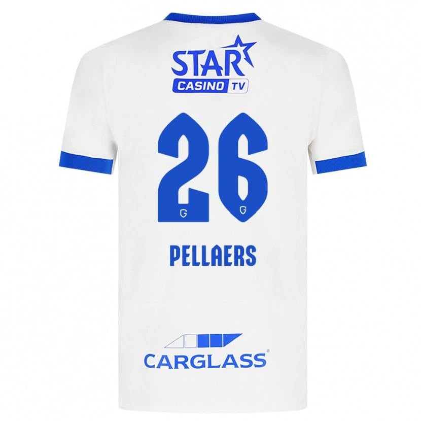 Danxen Mujer Camiseta Amanuel Pellaers #26 Blanco Azul 2ª Equipación 2026/27 La Camisa
