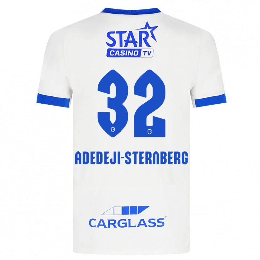Danxen Mujer Camiseta Noah Adedeji-Sternberg #32 Blanco Azul 2ª Equipación 2026/27 La Camisa