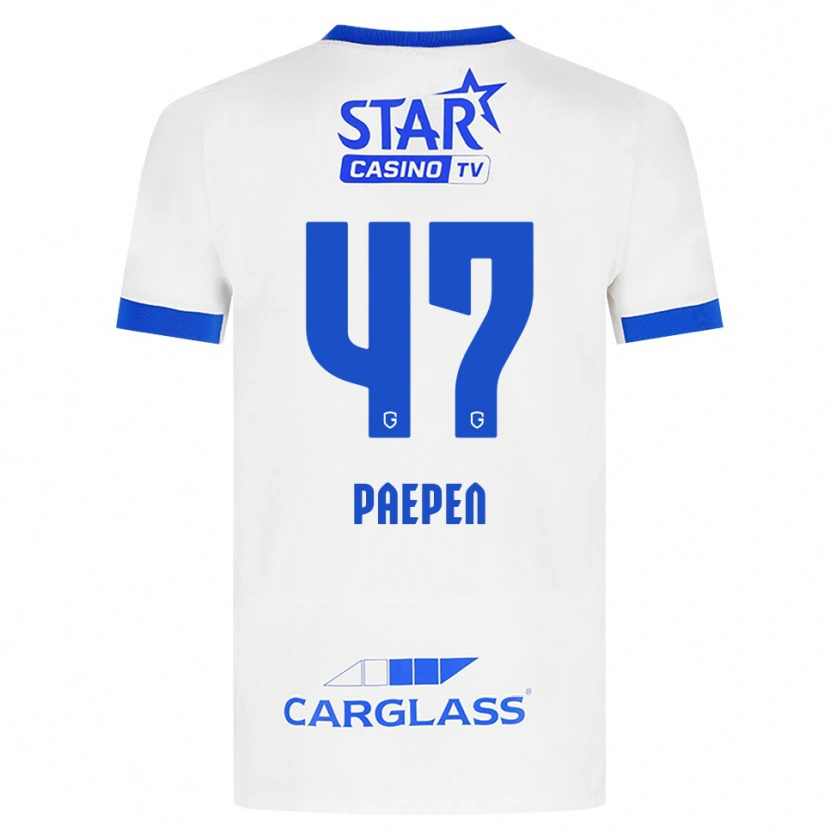 Danxen Mujer Camiseta Sam Paepen #47 Blanco Azul 2ª Equipación 2026/27 La Camisa