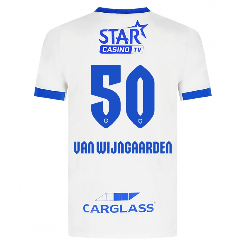 Danxen Mujer Camiseta Maren Van Wijngaarden #50 Blanco Azul 2ª Equipación 2026/27 La Camisa