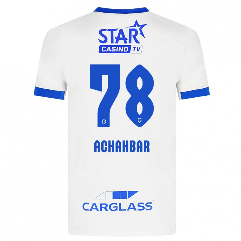 Danxen Mujer Camiseta Kiyan Achahbar #78 Blanco Azul 2ª Equipación 2026/27 La Camisa