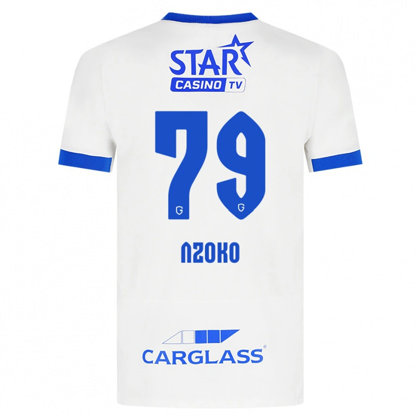 Danxen Mujer Camiseta Djoully Nzoko #79 Blanco Azul 2ª Equipación 2026/27 La Camisa
