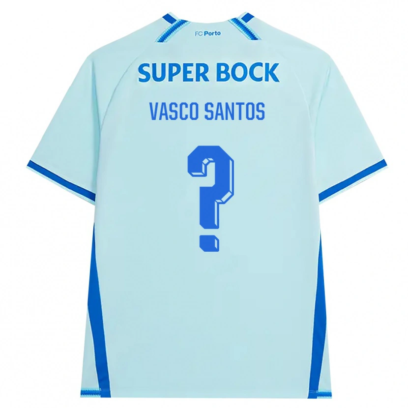 Danxen Mujer Camiseta Vasco Santos #0 Cianclaro Azul Equipación Tercera 2026/27 La Camisa