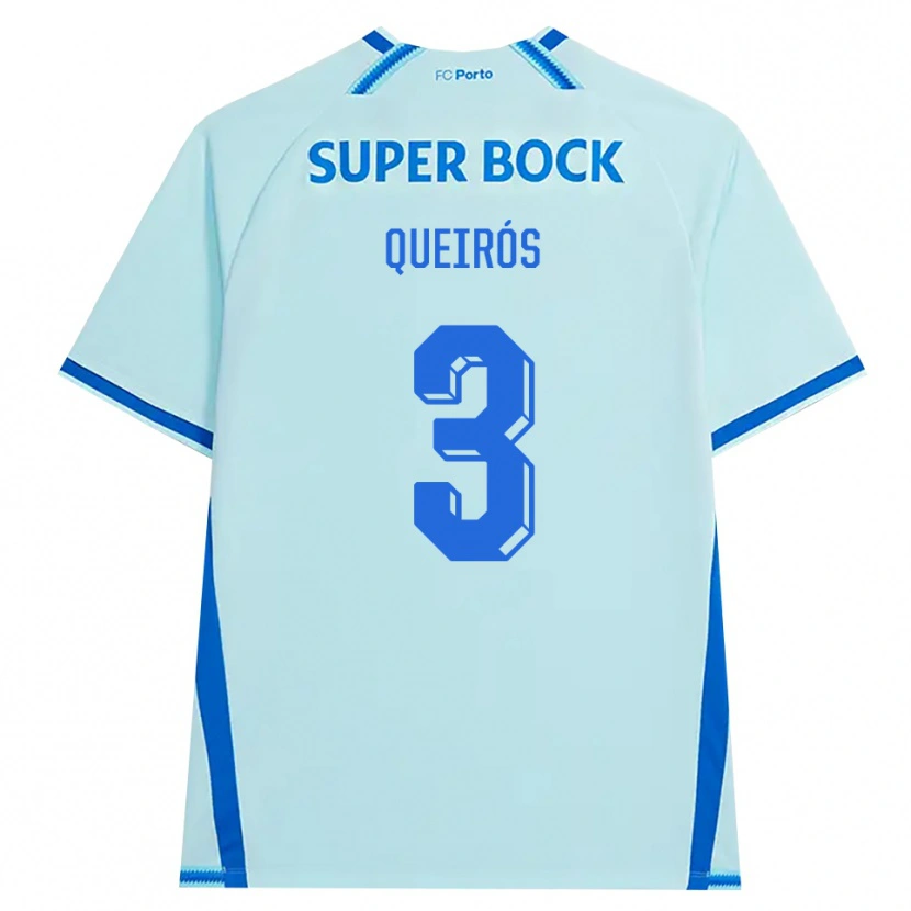 Danxen Mujer Camiseta Mariana Queirós #3 Cianclaro Azul Equipación Tercera 2026/27 La Camisa