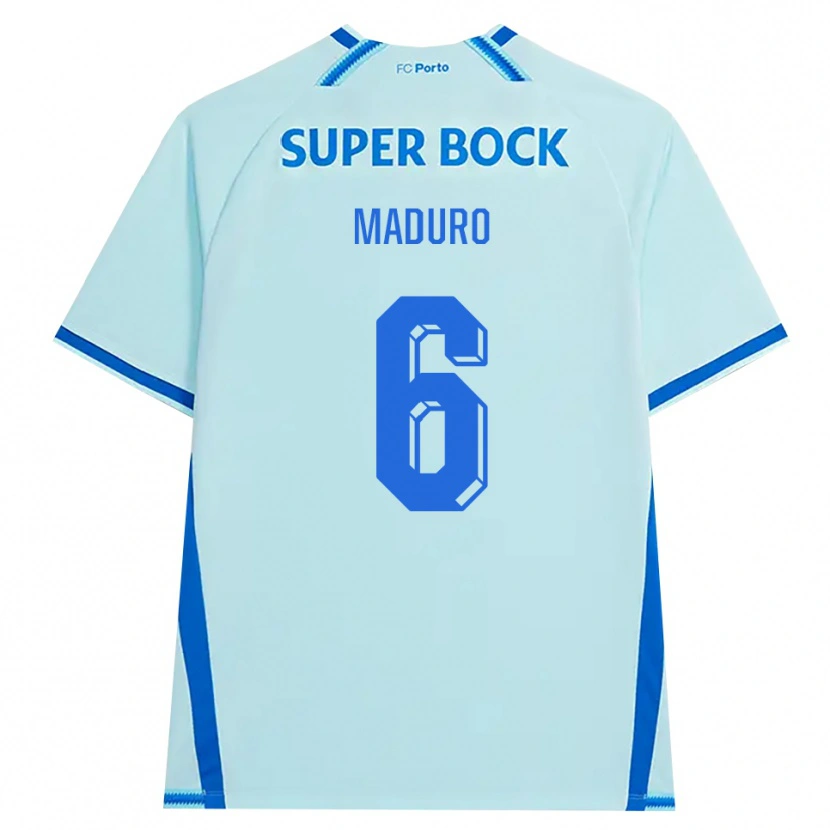 Danxen Mujer Camiseta Henrique Maduro #6 Cianclaro Azul Equipación Tercera 2026/27 La Camisa