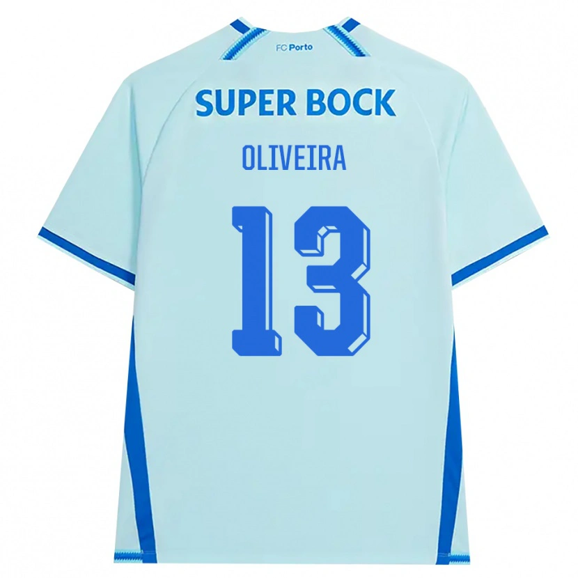 Danxen Mujer Camiseta Tomás Oliveira #13 Cianclaro Azul Equipación Tercera 2026/27 La Camisa