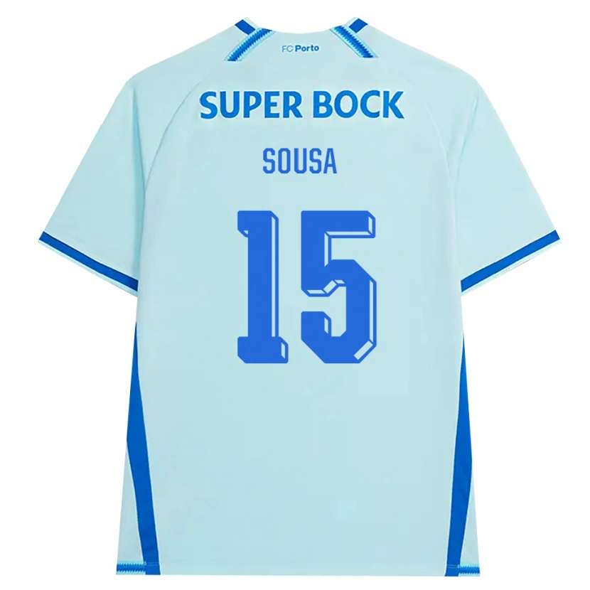 Danxen Mujer Camiseta Vasco Sousa #15 Cianclaro Azul Equipación Tercera 2026/27 La Camisa