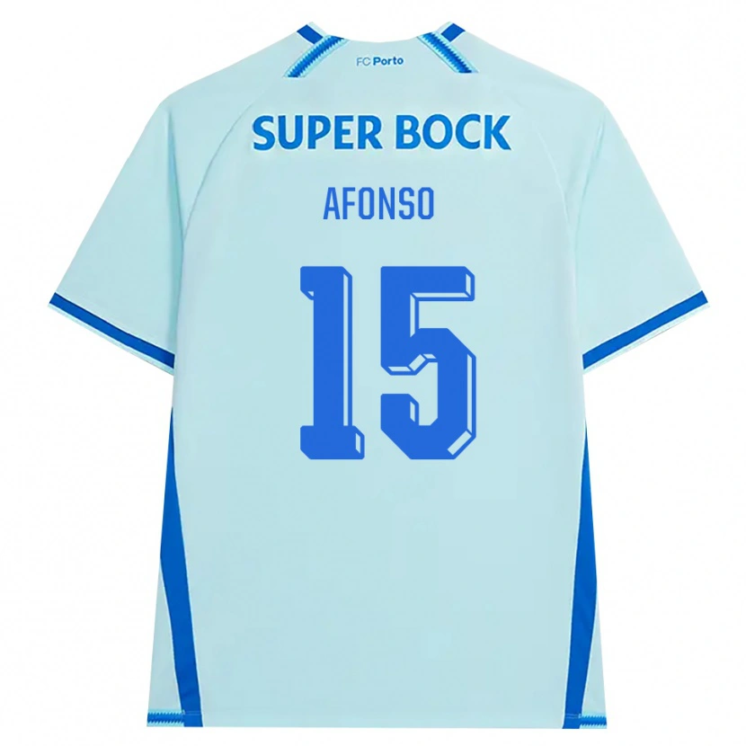 Danxen Mujer Camiseta Zé Afonso #15 Cianclaro Azul Equipación Tercera 2026/27 La Camisa