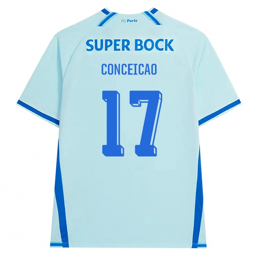 Danxen Mujer Camiseta Rodrigo Conceicao #17 Cianclaro Azul Equipación Tercera 2026/27 La Camisa