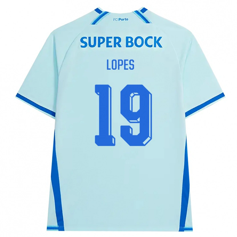 Danxen Mujer Camiseta Joao Lopes #19 Cianclaro Azul Equipación Tercera 2026/27 La Camisa