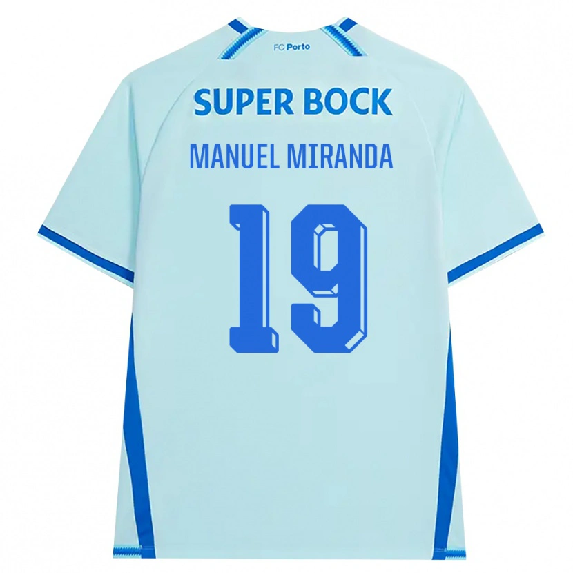 Danxen Mujer Camiseta Manuel Miranda #19 Cianclaro Azul Equipación Tercera 2026/27 La Camisa