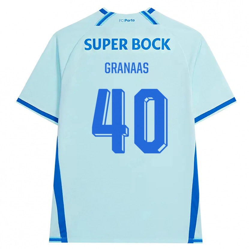 Danxen Mujer Camiseta Eirik Granaas #40 Cianclaro Azul Equipación Tercera 2026/27 La Camisa