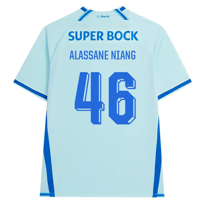 Danxen Mujer Camiseta Mame Alassane Niang #46 Cianclaro Azul Equipación Tercera 2026/27 La Camisa