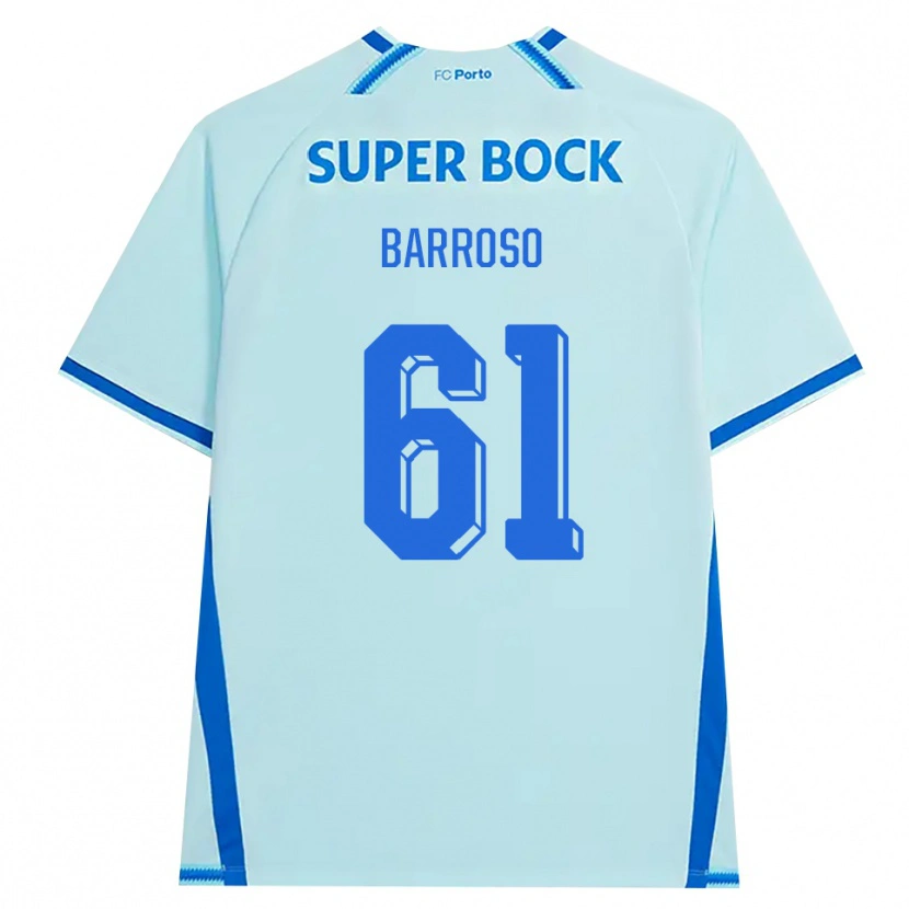 Danxen Mujer Camiseta Francisco Barroso #61 Cianclaro Azul Equipación Tercera 2026/27 La Camisa