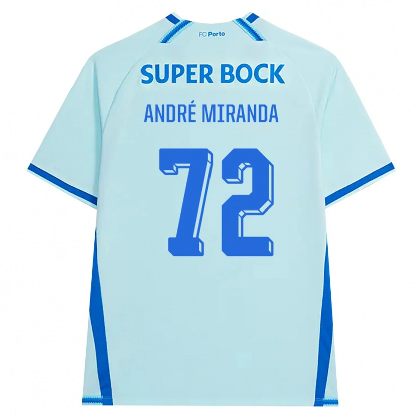 Danxen Mujer Camiseta André Miranda #72 Cianclaro Azul Equipación Tercera 2026/27 La Camisa