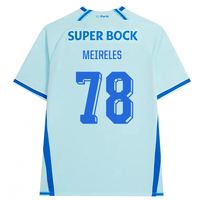 Danxen Mujer Camiseta Jorge Meireles #78 Cianclaro Azul Equipación Tercera 2026/27 La Camisa