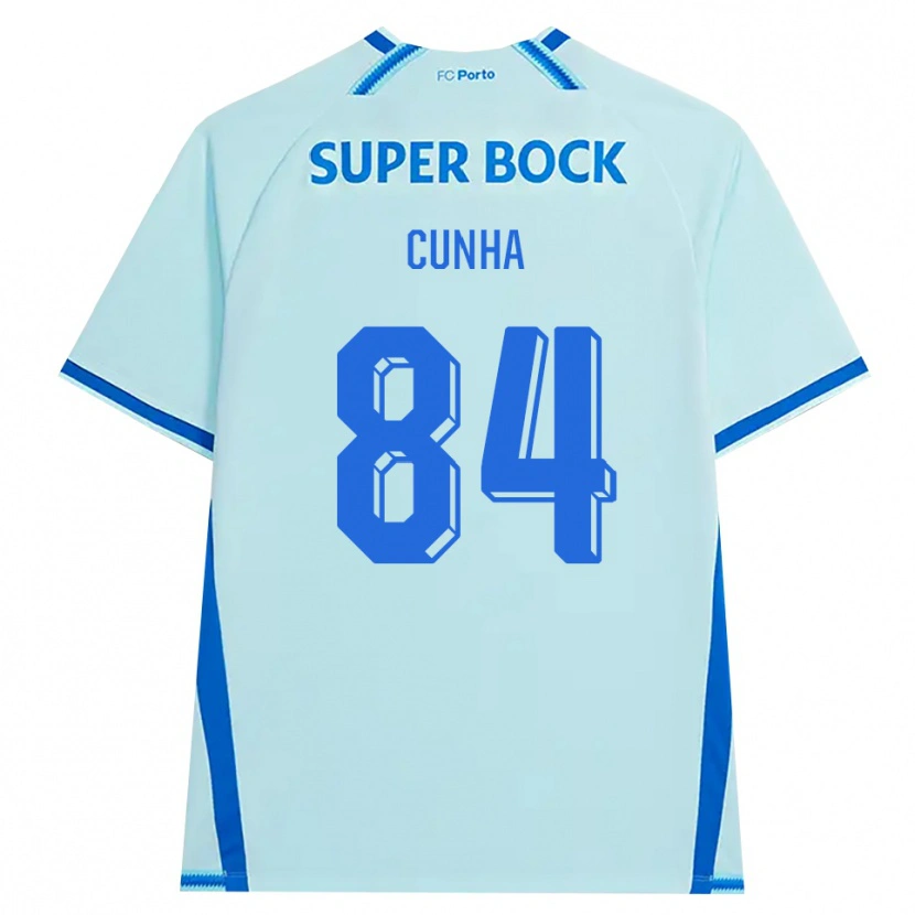 Danxen Mujer Camiseta Martim Cunha #84 Cianclaro Azul Equipación Tercera 2026/27 La Camisa