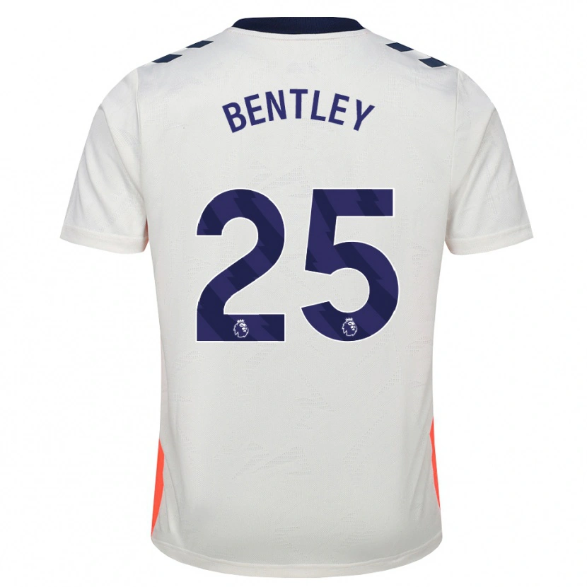 Danxen Mujer Camiseta Daniel Bentley #25 Blanco Naranja Azul Real 2ª Equipación 2026/27 La Camisa