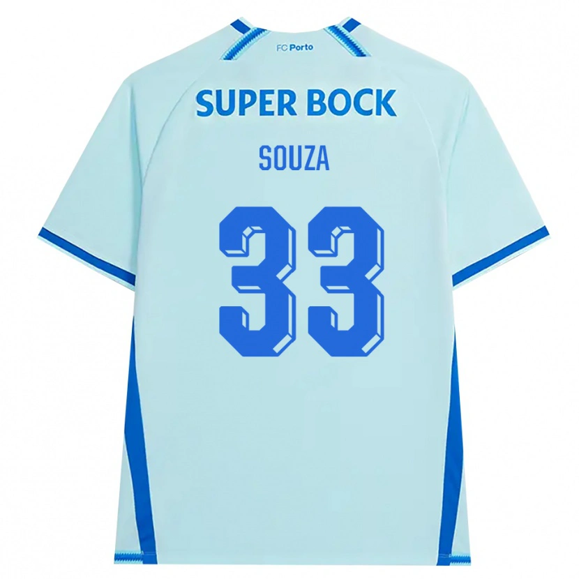 Danxen Mujer Camiseta João Victor De Souza Menezes #33 Cianclaro Azul Equipación Tercera 2026/27 La Camisa