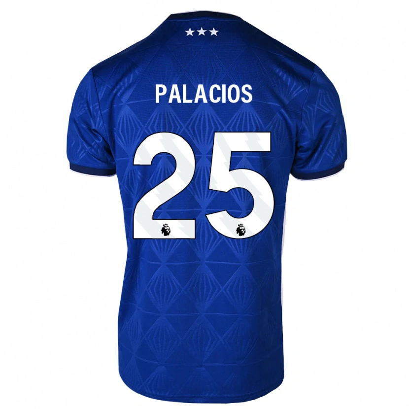 Danxen Mujer Camiseta Exequiel Palacios #25 Azul Medio Blanco Rojo 1ª Equipación 2026/27 La Camisa
