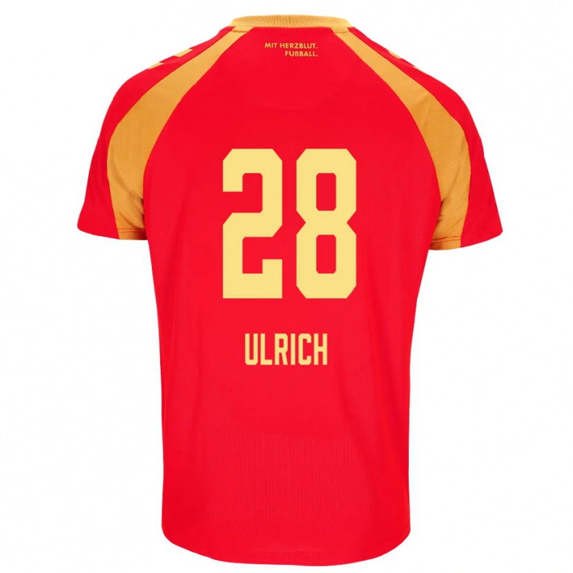 Danxen Mujer Camiseta Laurin Ulrich #28 Rojo Naranja Negro 2ª Equipación 2026/27 La Camisa