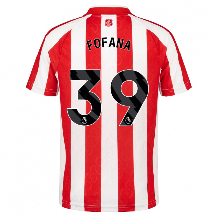 Danxen Niño Camiseta Malick Fofana #39 Rojo Blanco Negro 1ª Equipación 2026/27 La Camisa