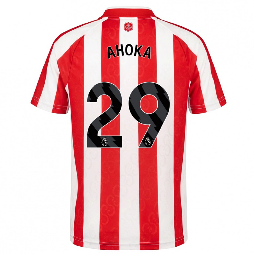 Danxen Niño Camiseta Jules Ahoka #29 Rojo Blanco Negro 1ª Equipación 2026/27 La Camisa
