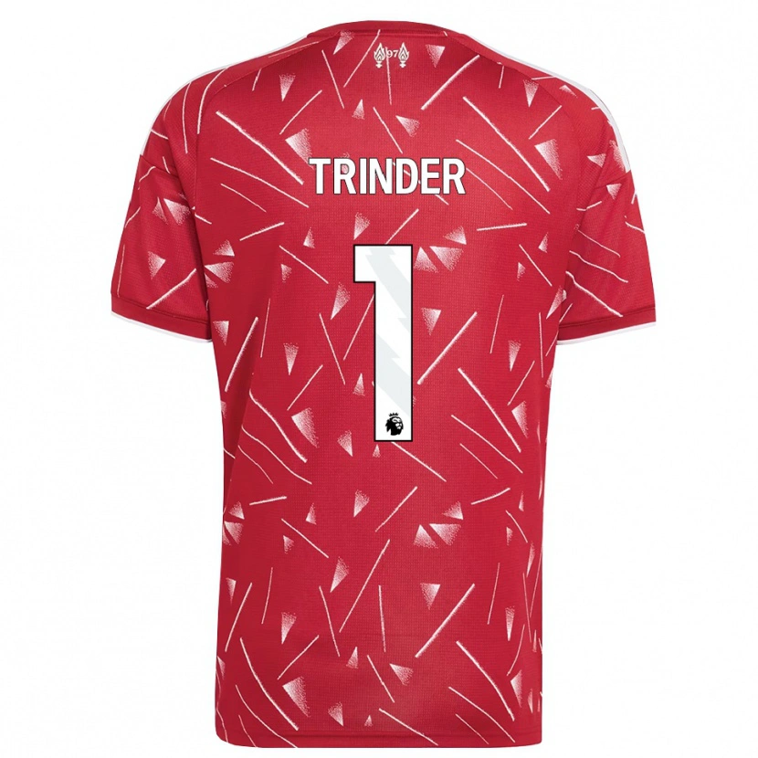 Danxen Niño Camiseta Zach Trinder #1 Blanco Rojo 1ª Equipación 2026/27 La Camisa
