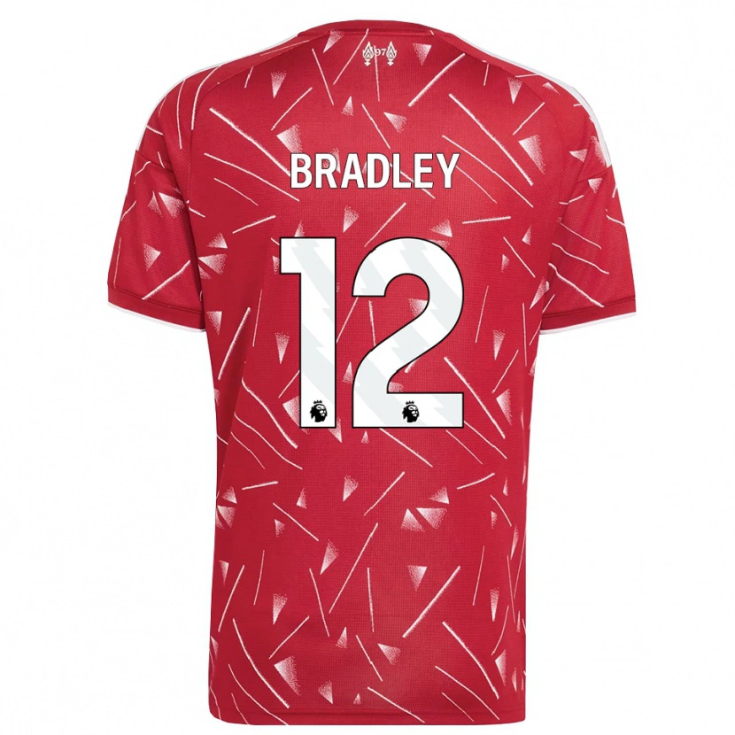 Danxen Niño Camiseta Conor Bradley #12 Blanco Rojo 1ª Equipación 2026/27 La Camisa