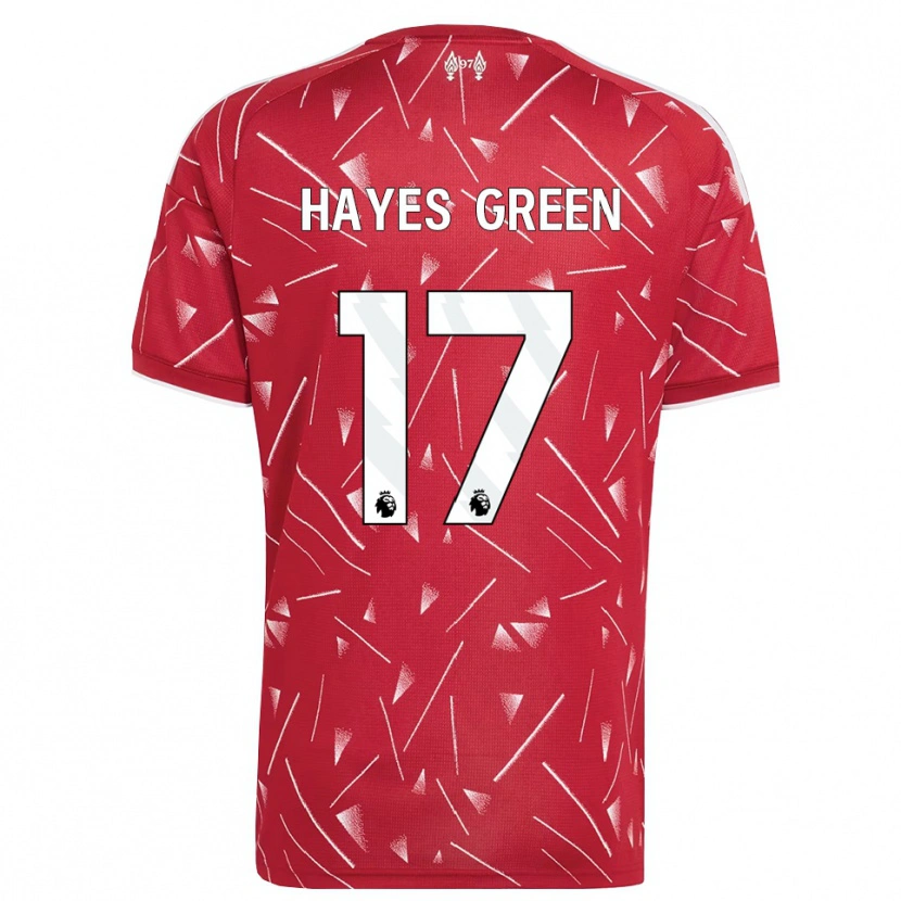 Danxen Niño Camiseta Charlie Hayes-Green #17 Blanco Rojo 1ª Equipación 2026/27 La Camisa