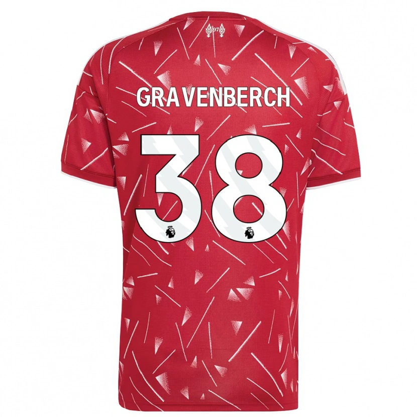 Danxen Niño Camiseta Ryan Gravenberch #38 Blanco Rojo 1ª Equipación 2026/27 La Camisa