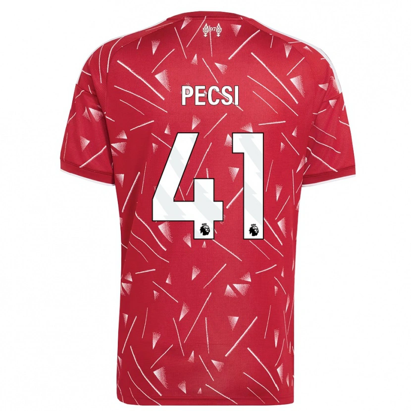Danxen Niño Camiseta Ármin Pécsi #41 Blanco Rojo 1ª Equipación 2026/27 La Camisa