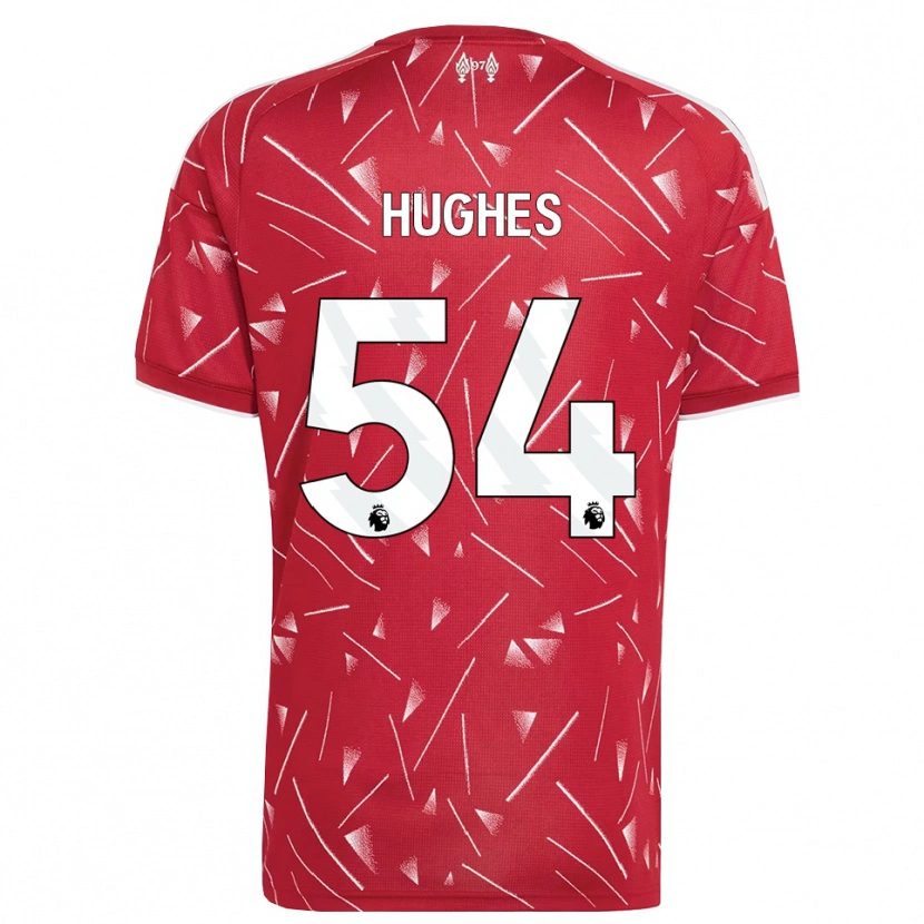 Danxen Niño Camiseta Liam Hughes #54 Blanco Rojo 1ª Equipación 2026/27 La Camisa