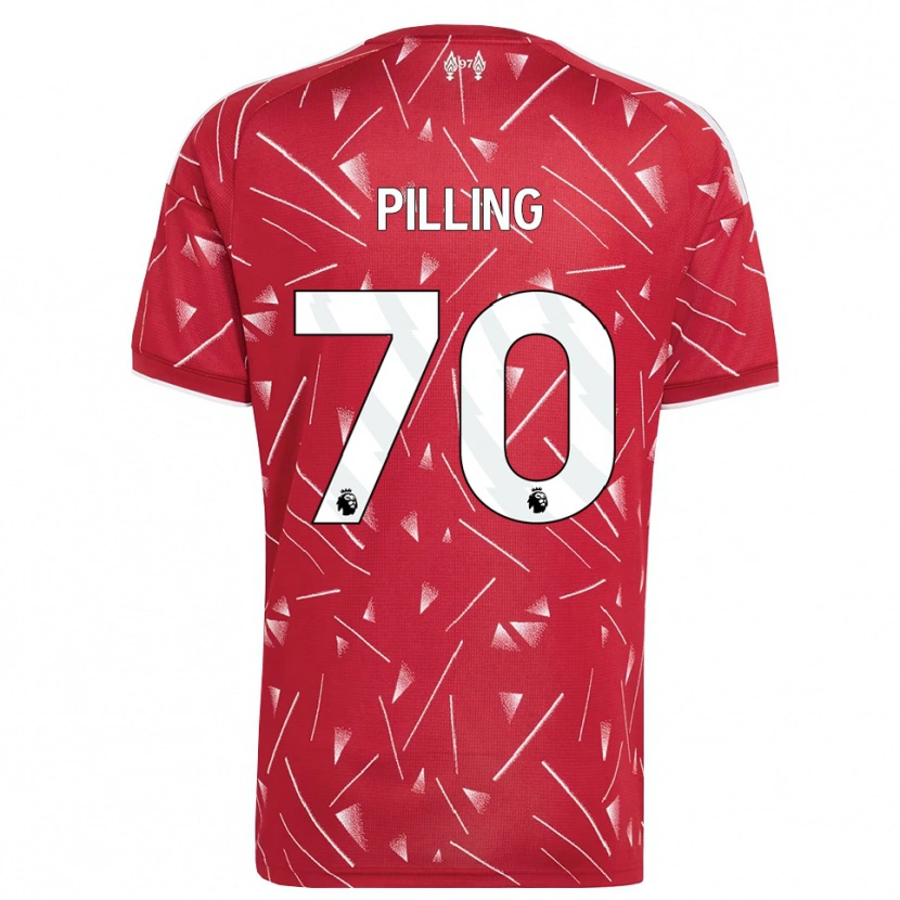Danxen Niño Camiseta Tommy Pilling #70 Blanco Rojo 1ª Equipación 2026/27 La Camisa