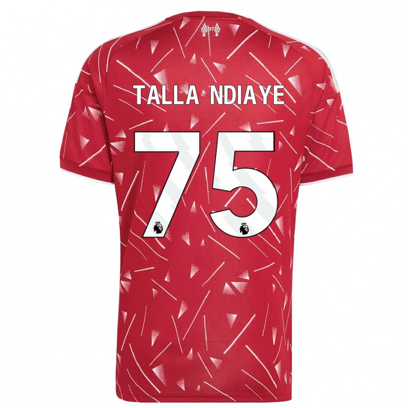 Danxen Niño Camiseta Mor Talla Ndiaye #75 Blanco Rojo 1ª Equipación 2026/27 La Camisa