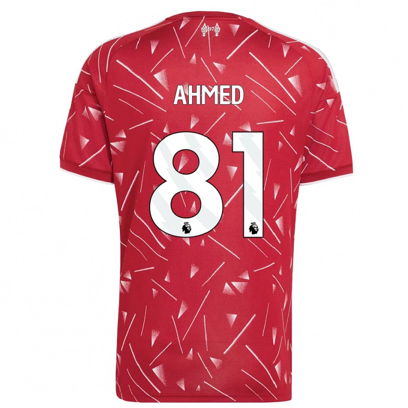Danxen Niño Camiseta Karim Ahmed #81 Blanco Rojo 1ª Equipación 2026/27 La Camisa