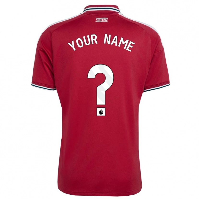 Danxen Niño Camiseta Su Nombre #0 Rojo Amarillo Blanco 1ª Equipación 2026/27 La Camisa