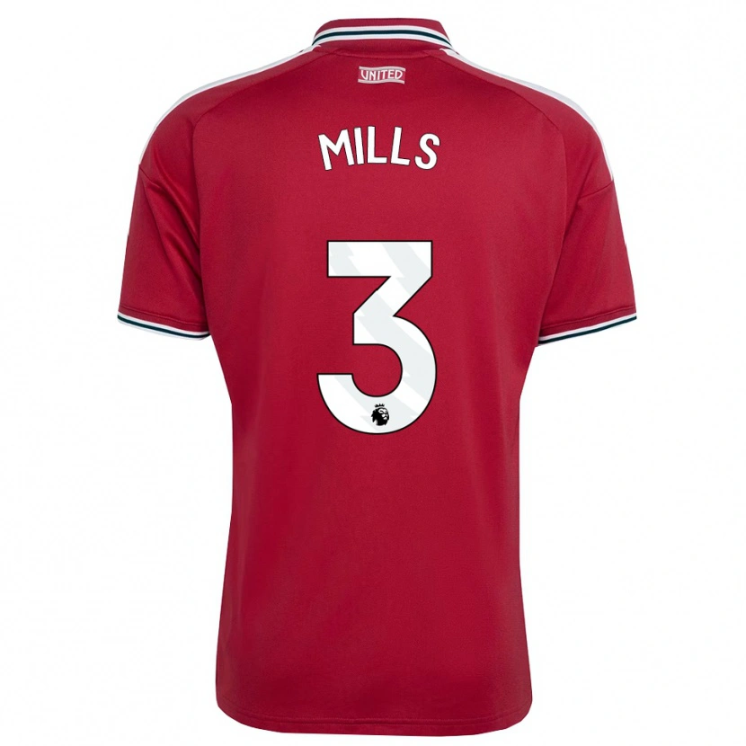 Danxen Niño Camiseta Albert Mills #3 Rojo Amarillo Blanco 1ª Equipación 2026/27 La Camisa
