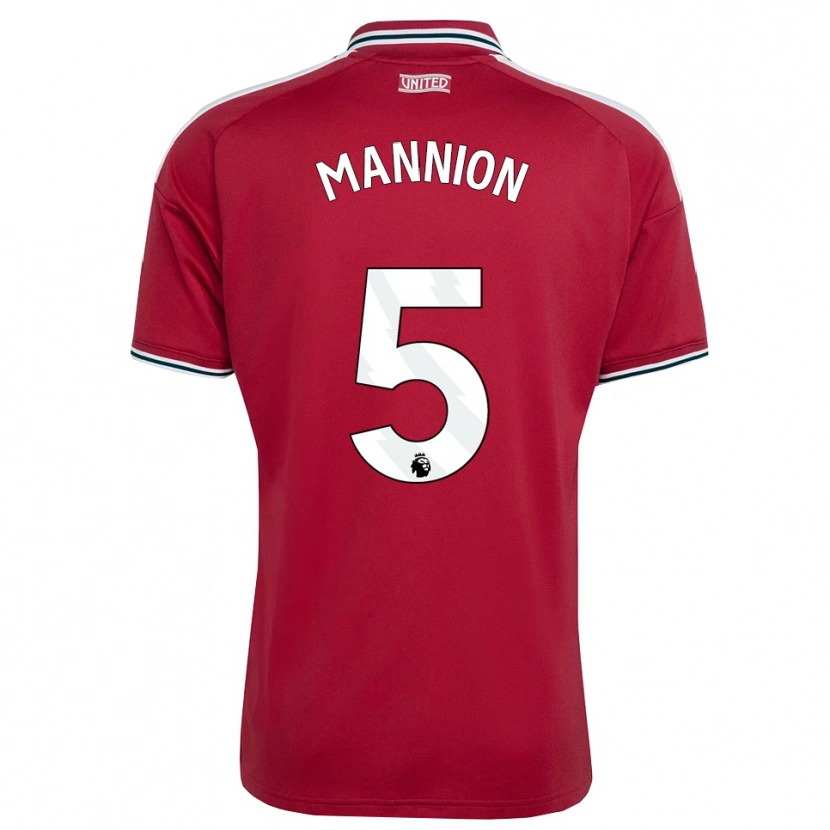 Danxen Niño Camiseta Aoife Mannion #5 Rojo Amarillo Blanco 1ª Equipación 2026/27 La Camisa